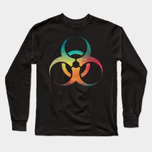 Rainbow biohazard symbol Long Sleeve T-Shirt